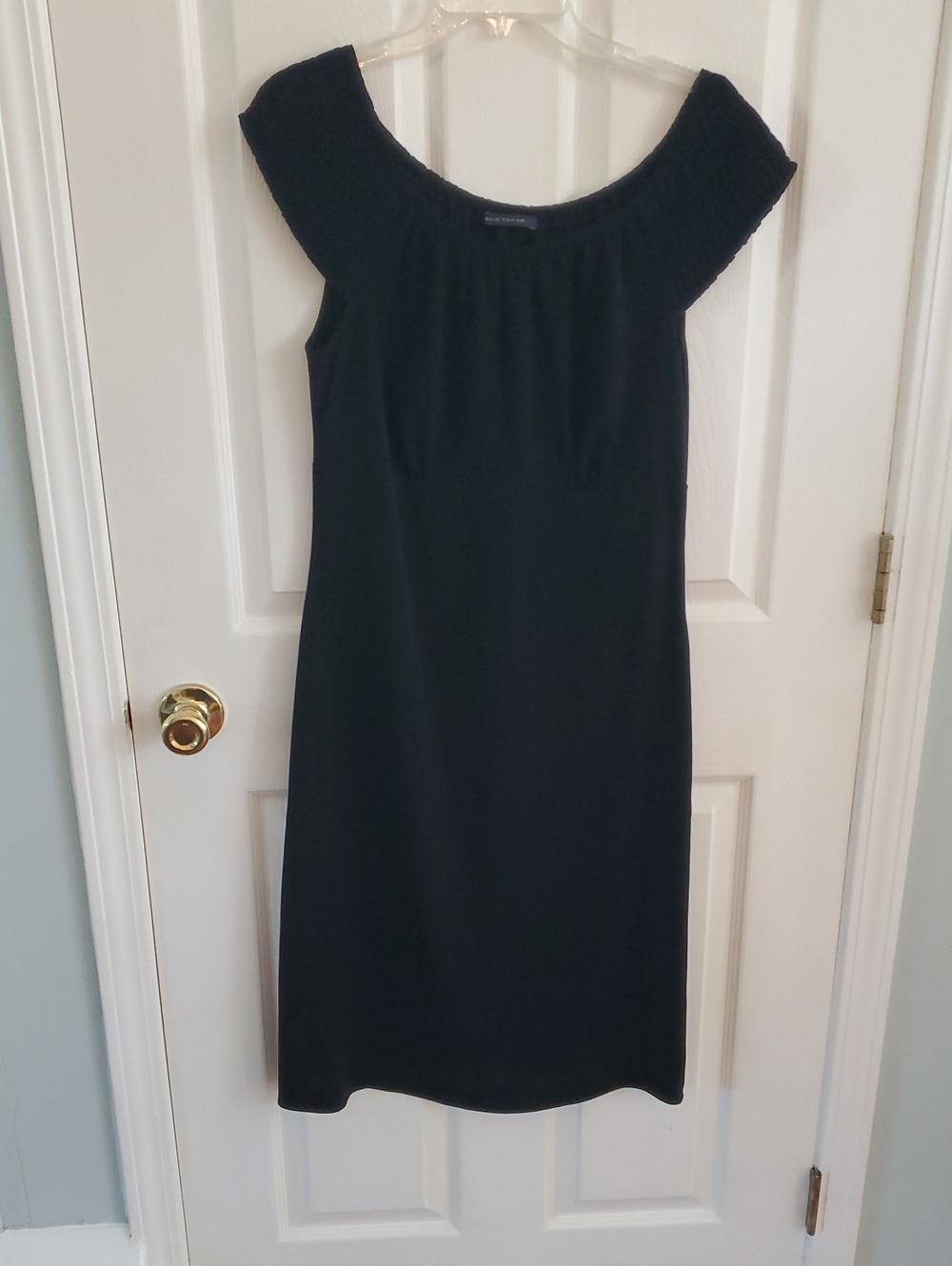 Eli Tahari Classic Black Off-Shoulder Women's Dress